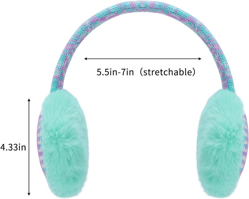 Ztl Kids Knit Earmuffs Winter Outdoor Plush Ear Warmers for Boys Girls 4-16 Years - Image 3